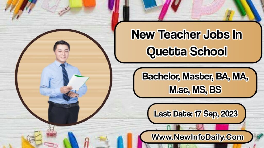 New Teacher Jobs In Quetta 2023
